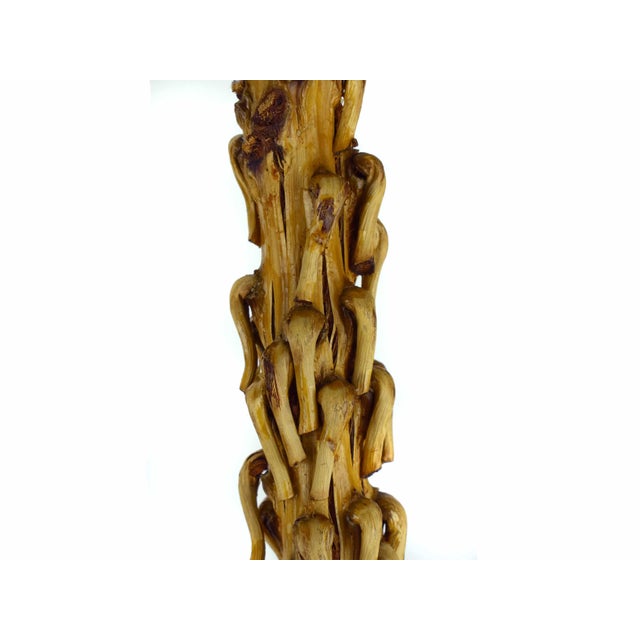 Mid 20th Century Handmade Organic Modern Natural Tropical Palm Wood Walking Cane For Sale - Image 9 of 10