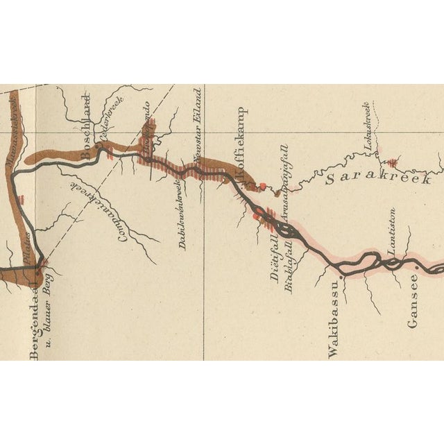 Antique Geological Survey Map of Surinam, 1888 For Sale - Image 4 of 11
