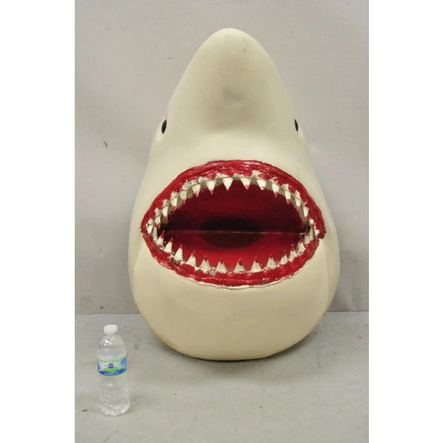 Vintage 23" Molded Rubber Jaws Great White Shark Replica Movie Prop. Item features molded rubber construction of Jaws,...