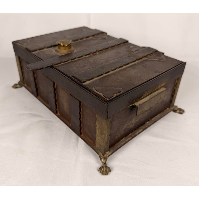 Gothic Late 19th Century European Gothic Revival Iron Strongbox / Casket For Sale - Image 3 of 12
