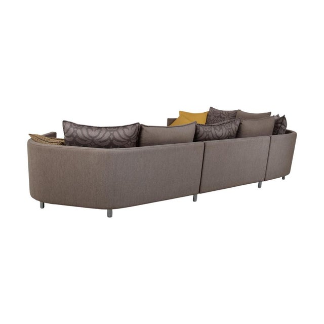 Onda Fabric Corner Sofa in Grey with Rounded Back by Rolf Benz For Sale - Image 11 of 13