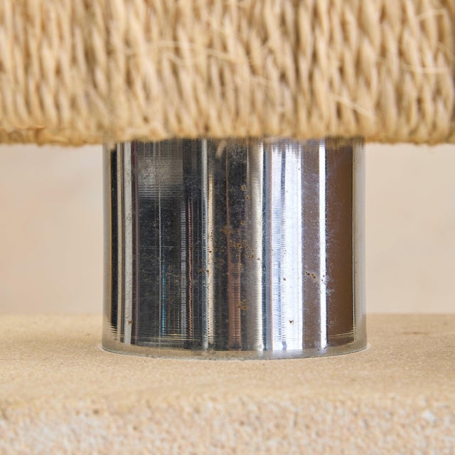 French Limestone Table Lamp with Shade by Albert Tormos, 1970s For Sale - Image 10 of 11