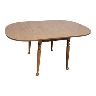Vintage Ethan Allen Heirloom Colonial Style Drop Leaf Dining Table For Sale