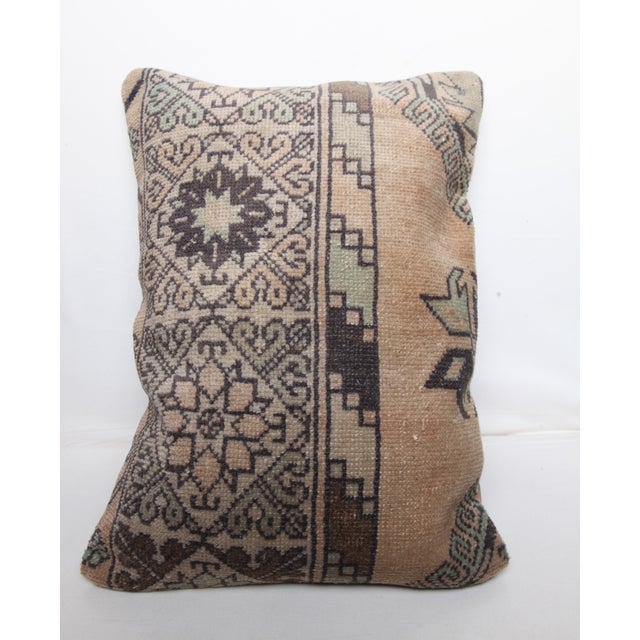 Art Deco Vintage Anatolian Rug Lumbar Pillow - Turkish Tribal Rug Lumbar Pillow -18'' X 25'' For Sale - Image 3 of 6