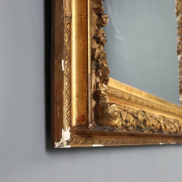 Mirror with Gilt Fir Frame For Sale - Image 9 of 11