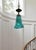 Murano Art Glass Aqua Black Pendant Light For Sale - Image 4 of 18