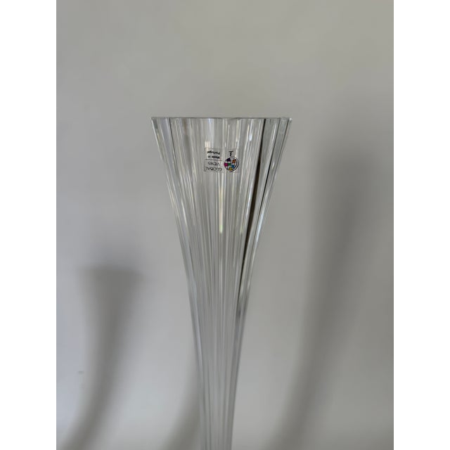 Contemporary Global Views Portugal Graduated Hand-Blown Ribbed Glass Candlesticks | Set of Three For Sale - Image 3 of 8
