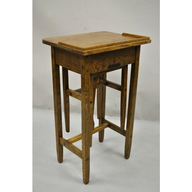 Antique h.t Cushman Oak " Betumal" Telephone Stand Small Childs Desk Chairish