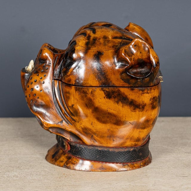 Antique 19th Century Victorian Wood of Life Bulldog Tobacco Jar, 1890s For Sale - Image 17 of 18