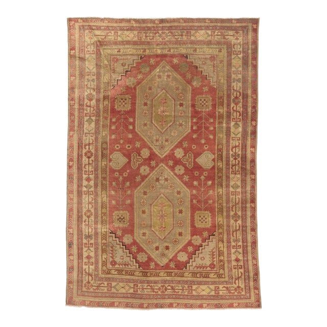 Vintage Turkish Oushak Rug, 05'04 X 08'00 For Sale