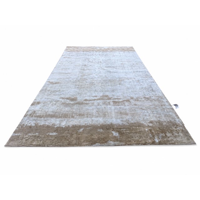 RH Restoration Hardware Suvali Silk & Wool Rug – 10' × 14' Wheat Multi | 90% Silk | Hand-Knotted | 84 Persian Knots Per...