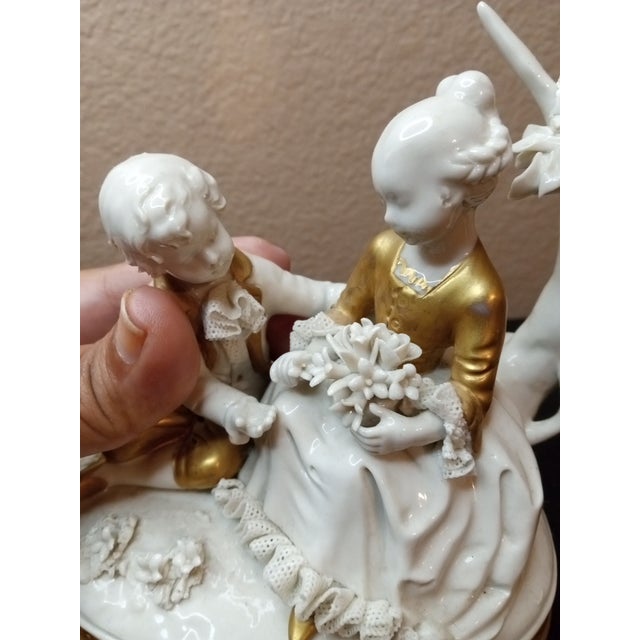 Rare Archimede Seguso Murano Italy Bisque Porcelain Figurine. For Sale - Image 4 of 8