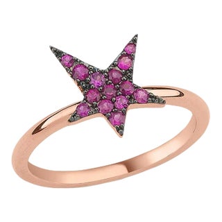 Own Your Story Ruby Rock Star Ring in Rose Gold, Size 8 For Sale