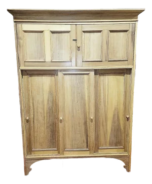Late 19th Century Danish Linen Press Cabinet