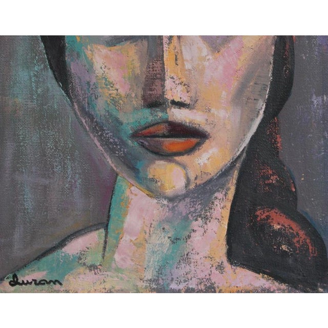 Portrait of Spanish Woman, 1980s, Acrylic Painting on Canvas, Framed For Sale - Image 6 of 11