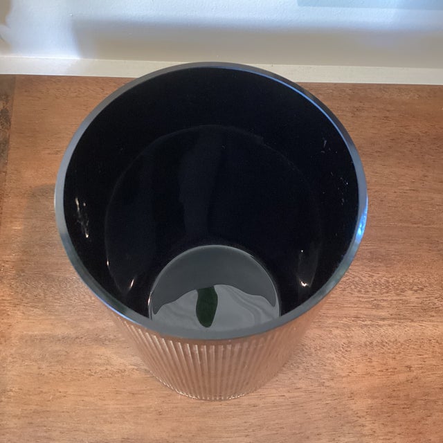 2010s Koz Susani for Egizia Black & Gold Dot Glass Vase For Sale - Image 5 of 9