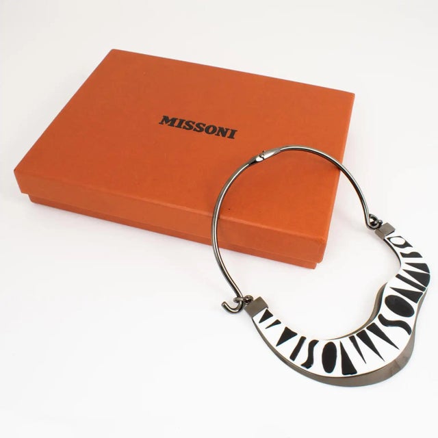 Missoni Missoni Bi-Color Rigid Collar Necklace, Spring 2014 Collection For Sale - Image 4 of 11