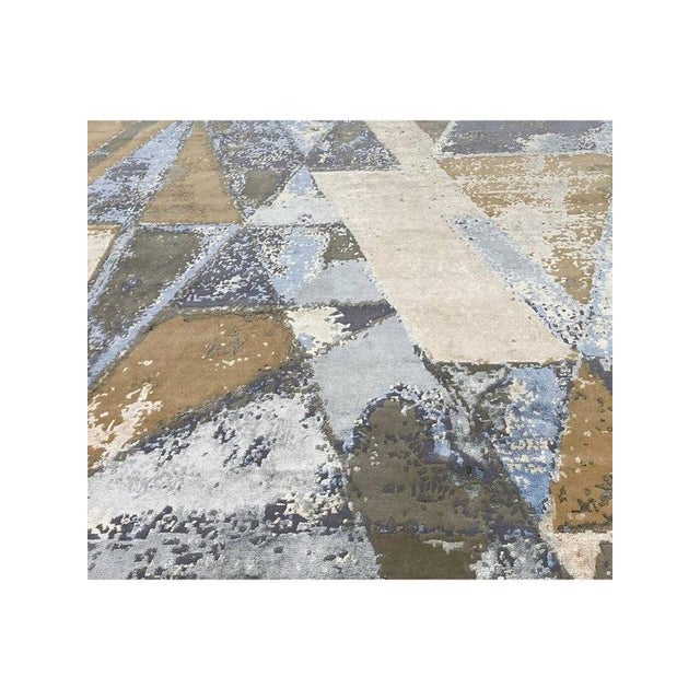 1990s Handwoven Modern Abstract Area Rug 8x10 For Sale - Image 9 of 12