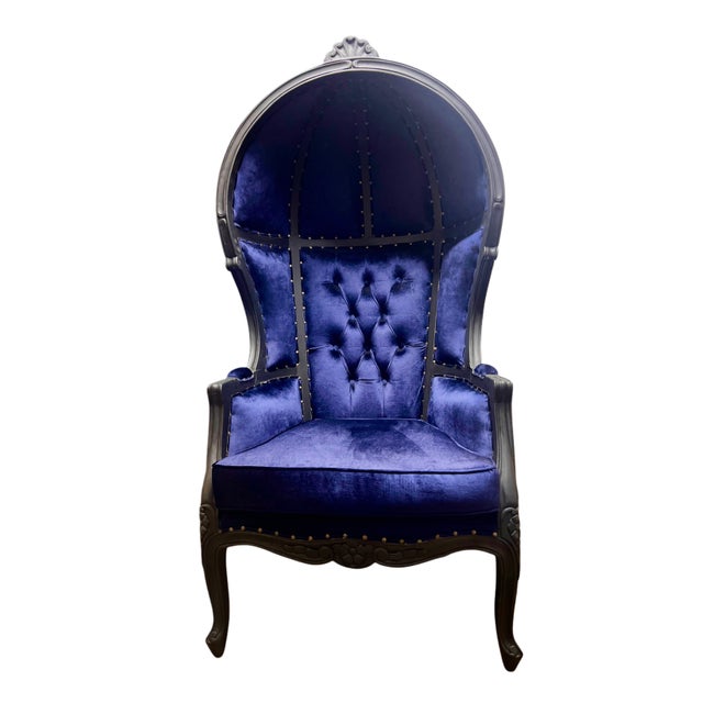 Wood Late 20th Century Handmade Balloon, Porter, Canopy Chair For Sale - Image 7 of 9