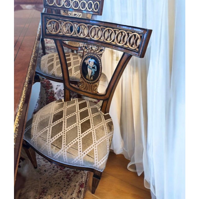 Brown 1990s Armando Rho Lake Como Italy Import Rare 7p Dining Table Set 6 Side Chairs For Sale - Image 8 of 12