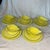 Mid-Century Modern 1970s Secla Majolica Pottery “Yellow Cabbage Leaf” - Serving for 5, 20 Pieces For Sale - Image 3 of 12