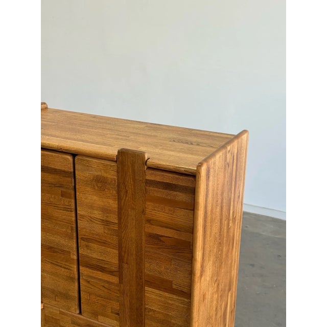 1980s Post Modern Highboy Dresser in Oak For Sale - Image 11 of 12