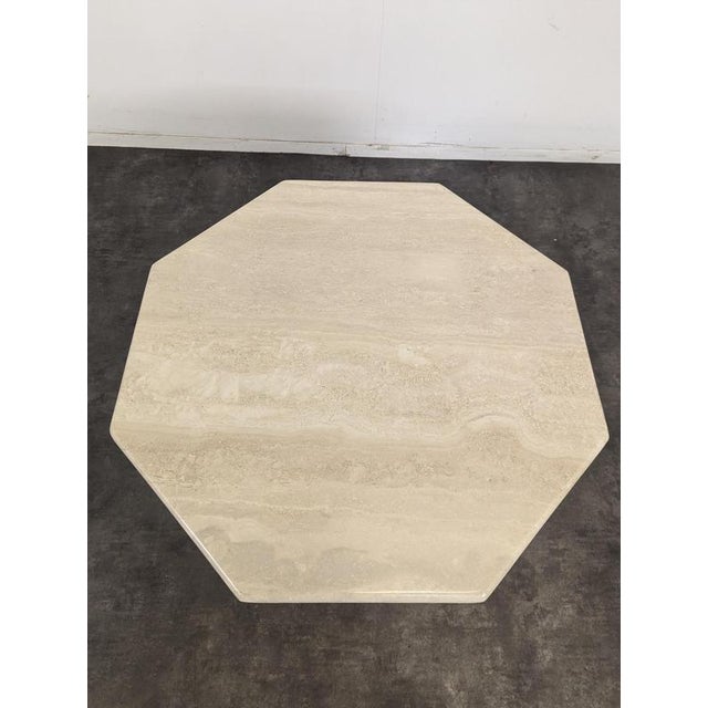 Contemporary Italian Travertine Coffee Table, 1980s For Sale - Image 3 of 6