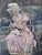 Antique Original Oil Painting of Woman With Dogs in a Garden For Sale - Image 10 of 16