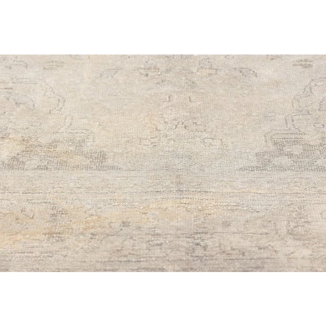 Mid 20th Century Mid 20th Century Muted Vintage Turkish Oushak Rug - 03'11 X 05'09 For Sale - Image 5 of 9