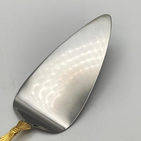 Late 20th Century Yamazaki "Lindi" Gold Accent Black Handle Stainless Complete 7-Piece Hostess Set (Gerald Patrick 18/8) For Sale - Image 11 of 17