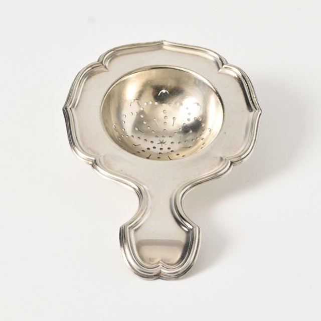 Vintage silver-plated tea strainer. Made in France by Christofle. This piece has an attribution mark, I am sure that it is...
