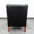 Mid Century Danish Modern Lounge Chair Leather Black Arm Denmark Wingback MCM For Sale - Image 4 of 11