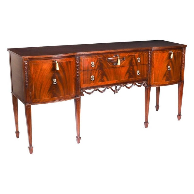 Vintage Flame Mahogany Sideboard from Maple & Co. For Sale - Image 18 of 18
