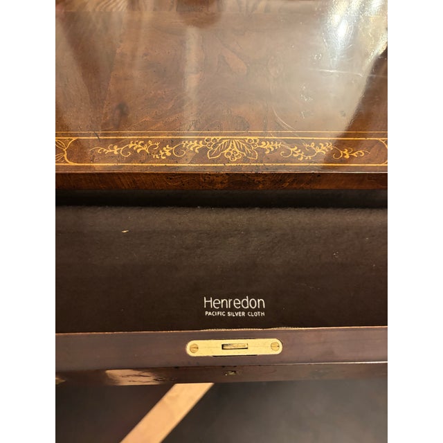 Mahogany Henredon Aston Court Collection Chinoiserie Silverware or Jewelry Chest For Sale - Image 11 of 12