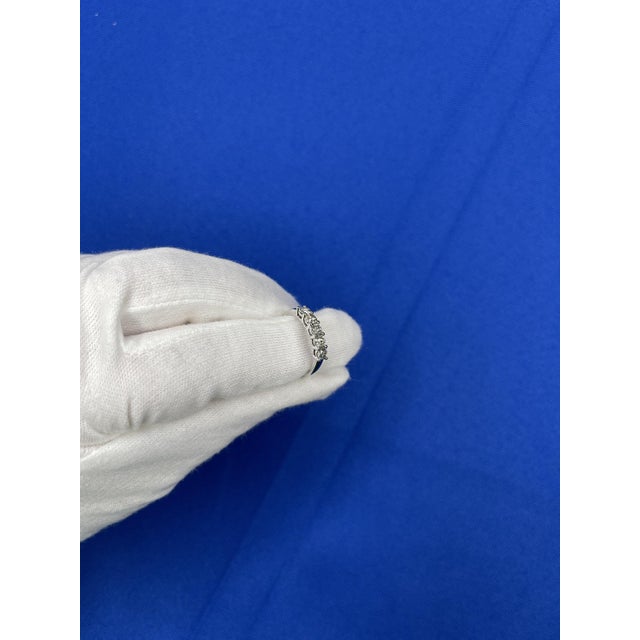 Round Shape Brilliant Cut Silvery Grey Warm Diamond 5 Stone Eternity Stackable, Size 7 For Sale In Washington DC - Image 6 of 10