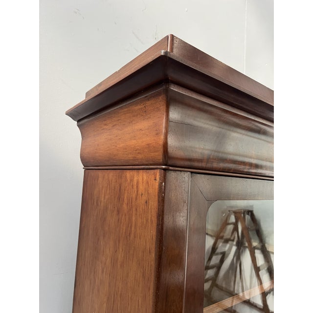 19th Century Louis Philippe Mahogany and Mahogany Veneer Bookcase For Sale - Image 10 of 13