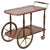 Mid-Century Italian Mahogany and Brass Serving Bar Cart, 1960s For Sale