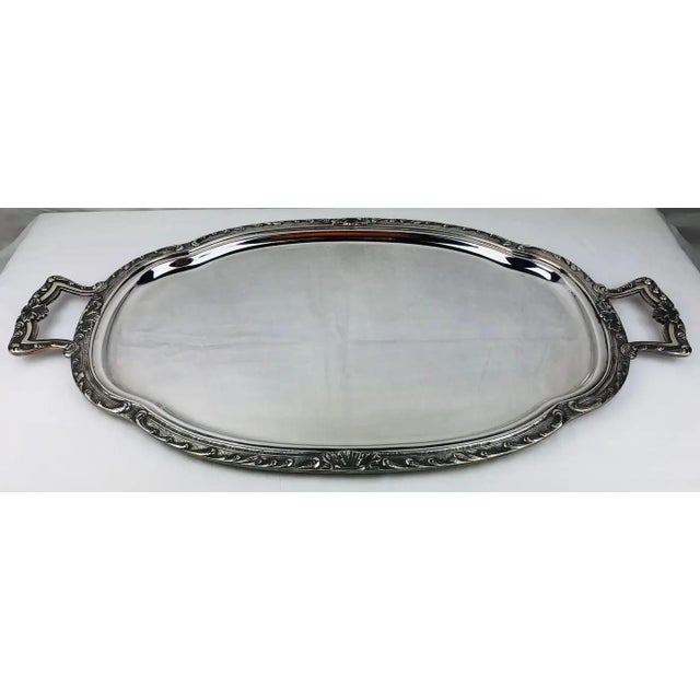 Early 20th Century European Silver-Plated Five-Piece Tea & Coffee Service on Ornate Serving Tray For Sale - Image 4 of 15