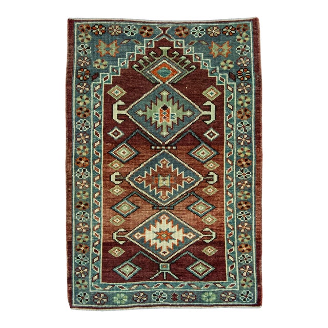 Turkish Vintage Rug 2'5" x 3'5" #21401 For Sale