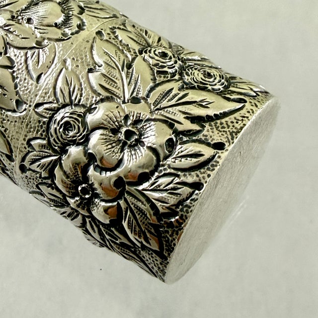Dominick and Haff Estate Sterling Silver Vanity Hairpin Box For Sale - Image 9 of 12