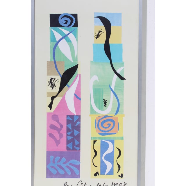Henri Matisse 20th Century Modern Matisse Poster With Brushed Silver Frame For Sale - Image 4 of 7