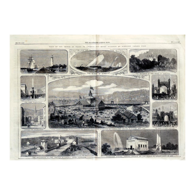 1860 English Newspaper - the Illustrated London News, Nov 17 1860 (Recto-Verso, Black and White) For Sale