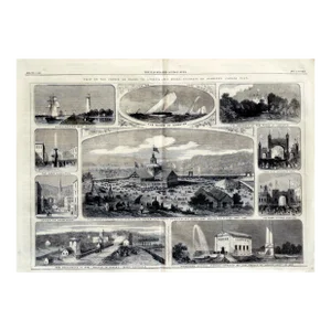 1860 English Newspaper - the Illustrated London News, Nov 17 1860 (Recto-Verso, Black and White)