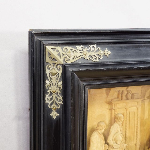 Farmhouse Antique Carved Wood Relief by Sebastian Steiner, Ca. 1900 For Sale - Image 3 of 8