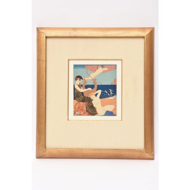 This lovely art deco sensual pochoir executed by the french illustrator; George Barbier is from the portfolio; Chansons de...