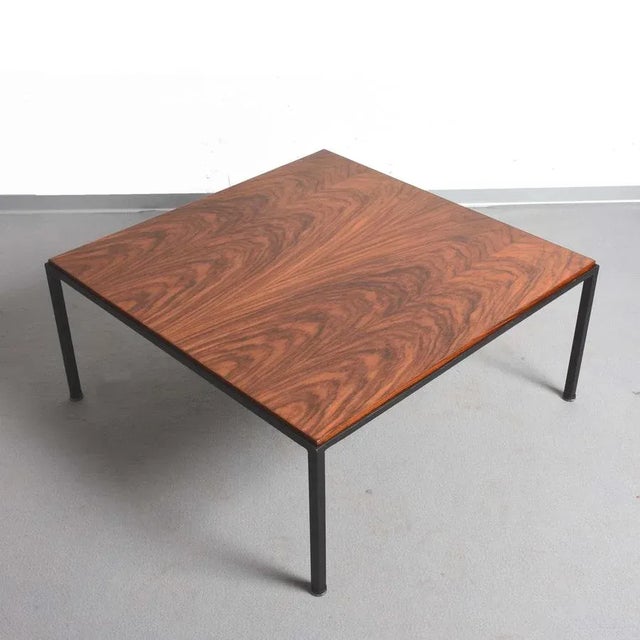 Mid-Century Italian Square Wood and Iron Coffee Table, 1960s For Sale - Image 4 of 18