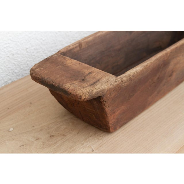 Rustic Old Wabi Sabi Wooden Trough For Sale - Image 3 of 7