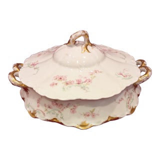 Late 19th Century Haviland Limoges Ranson Blank Covered Vegetable Dish For Sale