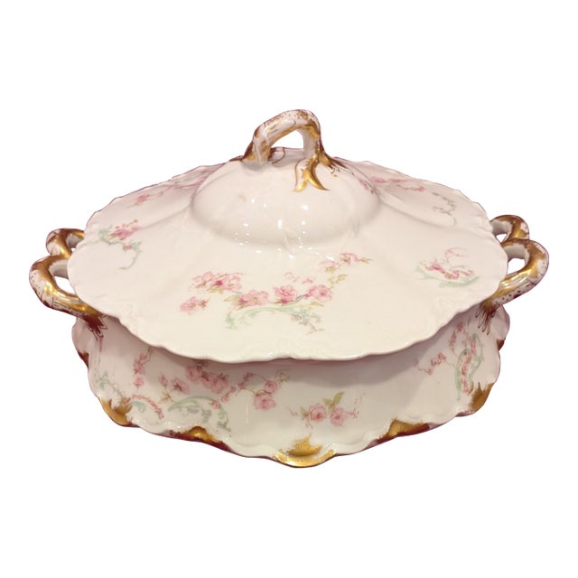 Late 19th Century Haviland Limoges Ranson Blank Covered Vegetable Dish For Sale