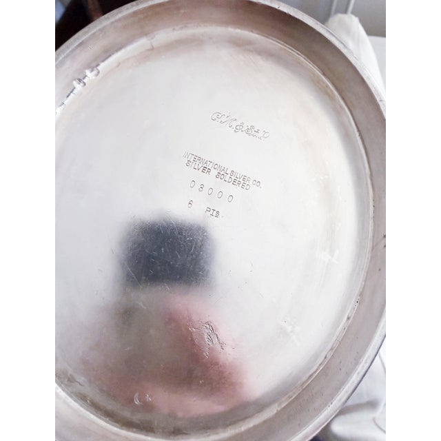 Vintage Silver Water Pitcher From Chicago Milwaukee & St. Paul Railroad For Sale - Image 9 of 10